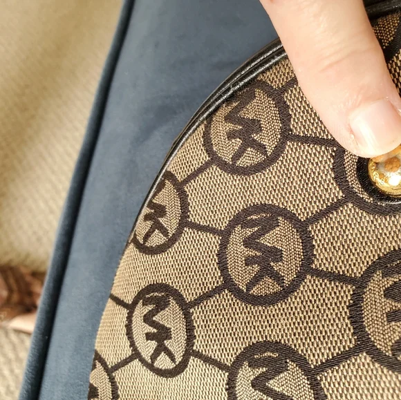 Michael Kors Monogrammed Canvas Handbag - Picture 11 of 16